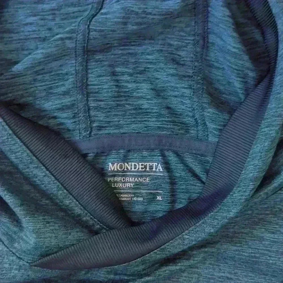 MONDETTA PERFORMANCE LUXURY Pullover Hoodie Women Heather Green Long Sleeve S.XL - Picture 5 of 7